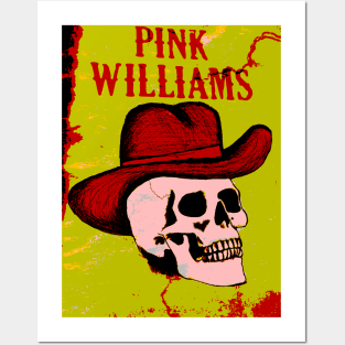 SPOOKY COUNTRY Psychedelic Pink Cowboy Skull Posters and Art